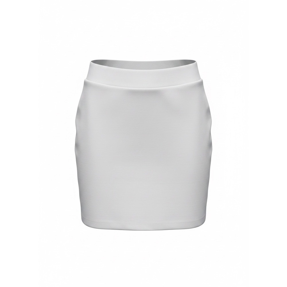 Babaton Aritzia White Contour Mini Skirt Stretch Bodycon Pull On Size S 82819